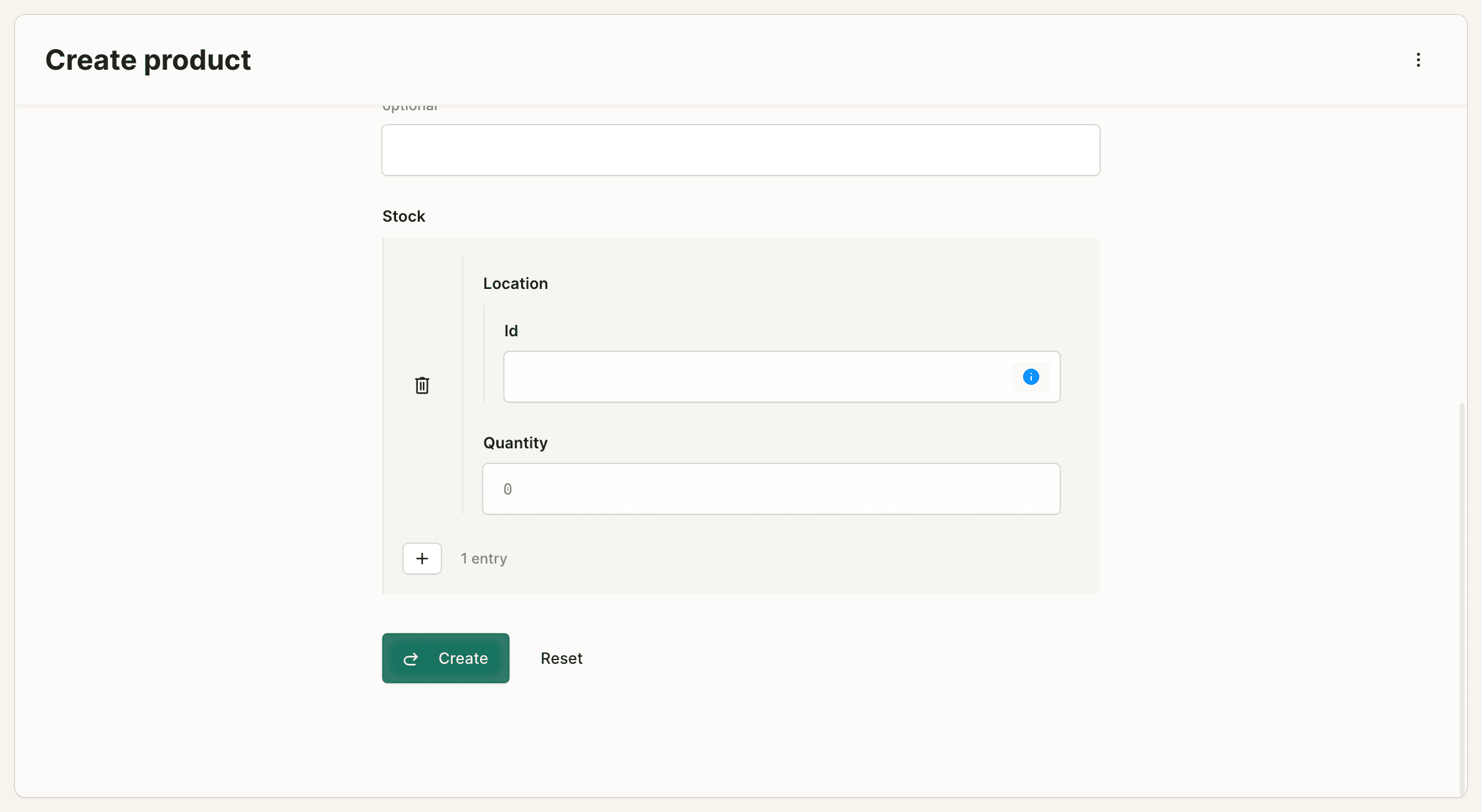 Form with nested inputs